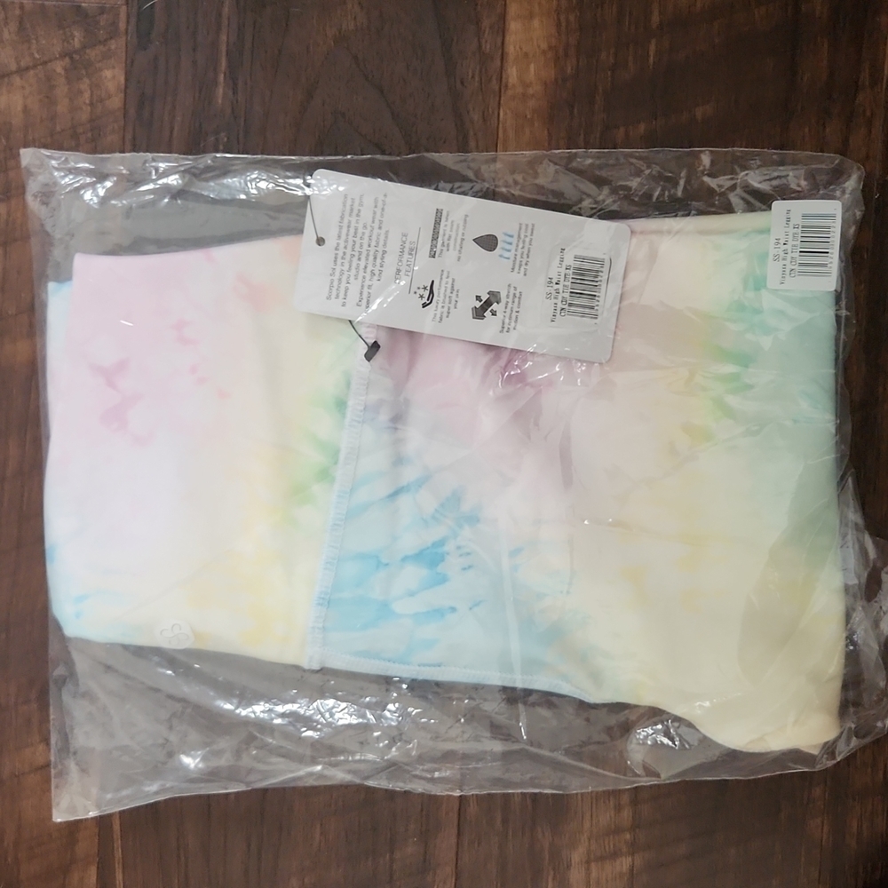 NWT Scorpio Sol Cotton Candy Tie Dye Active Vinyasa High Waist Leggings Pants XS - Picture 4 of 4